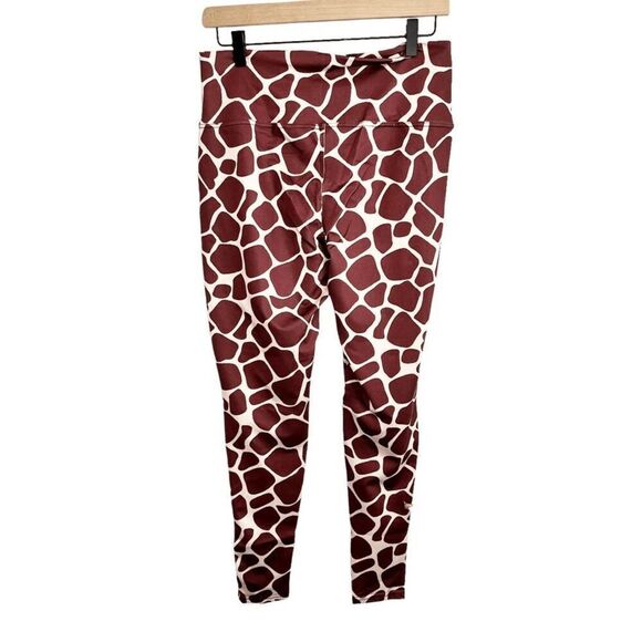 Tipsy Elves Womens Leggings Size M Brown Giraffe Print High Rise NWT - Picture 2 of 11